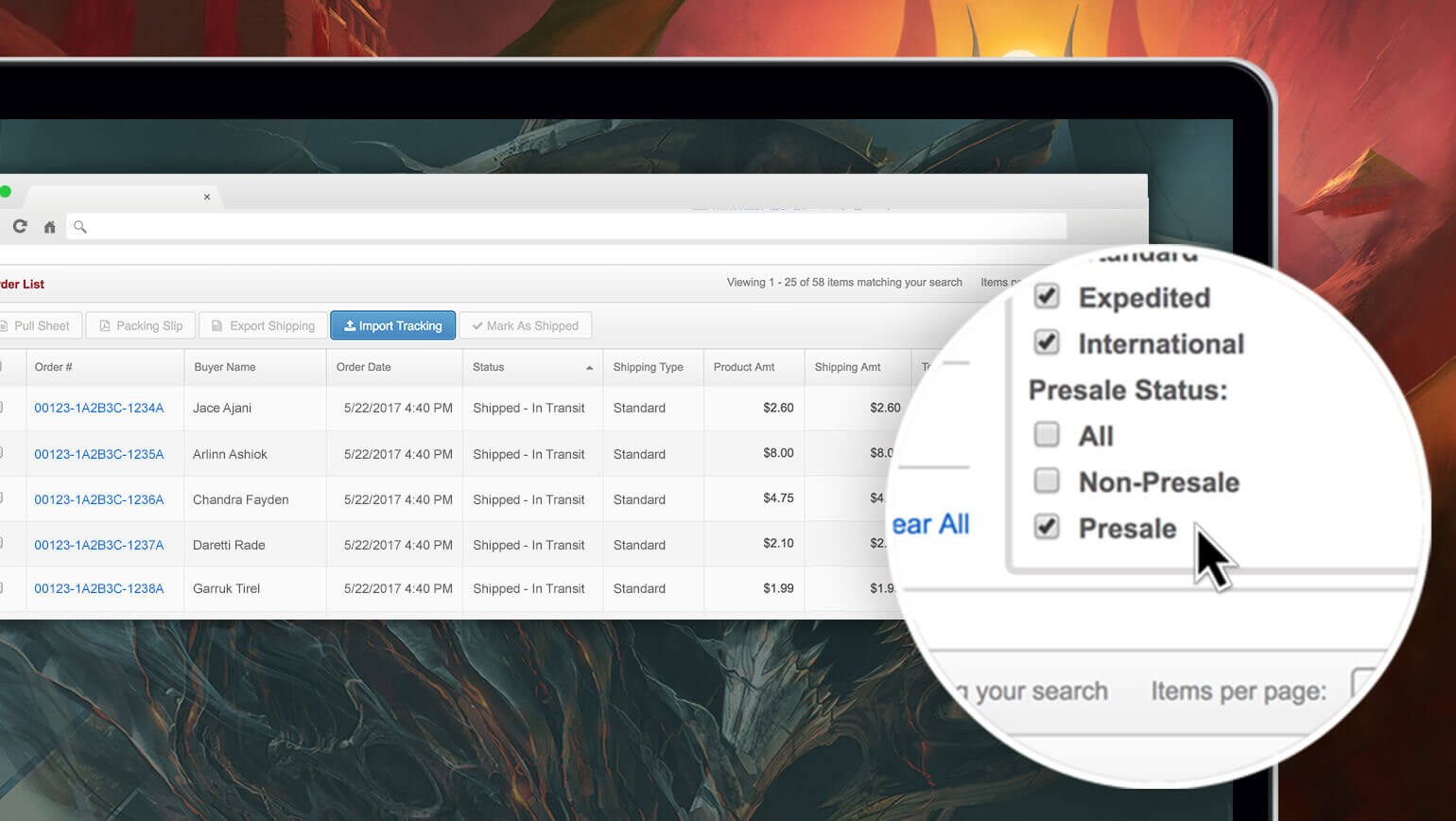 New Search Option: Filter Your Presale Orders
