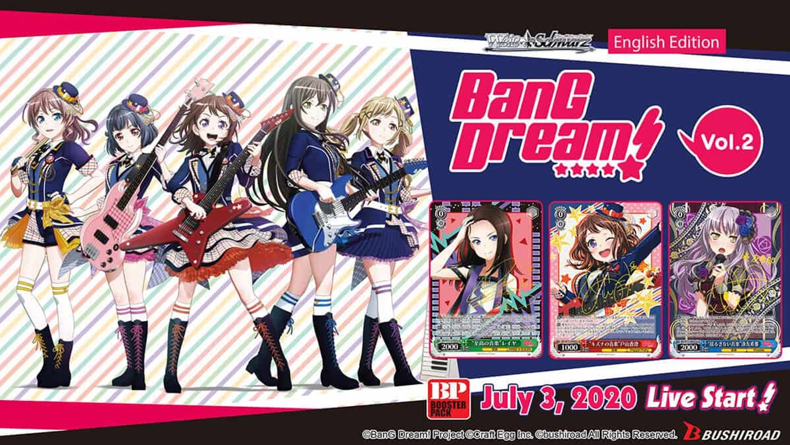 Weiss Scharz: Trial Deck+ BanG Dream! [RAISE A SUILEN] & Booster Pack BanG Dream! Vol. 2 Coming July 3rd