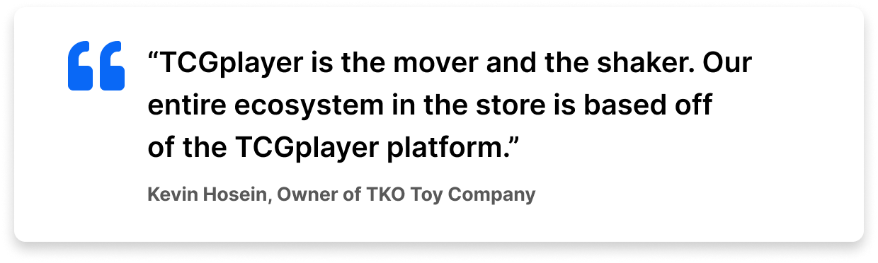 Quote from Kevin Hosein, Owner of TKO Toy Company