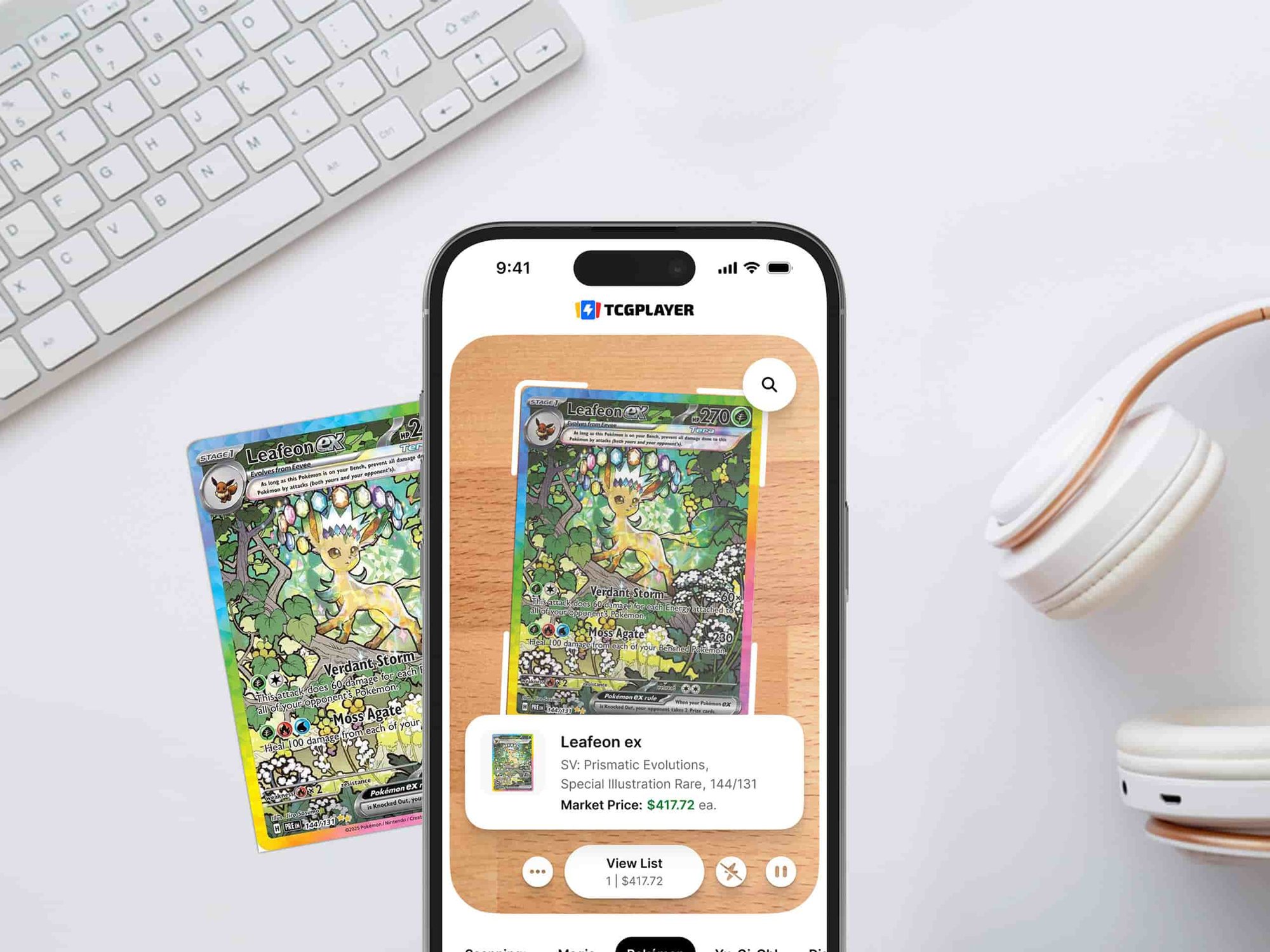 Mobile app scanning Leafeon ex 