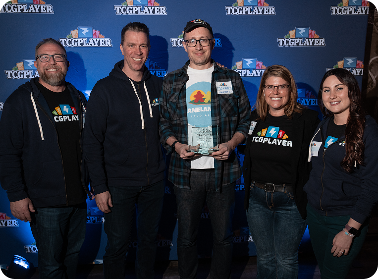 Hobby shop of the year winner Gamelandia with TCGplayer