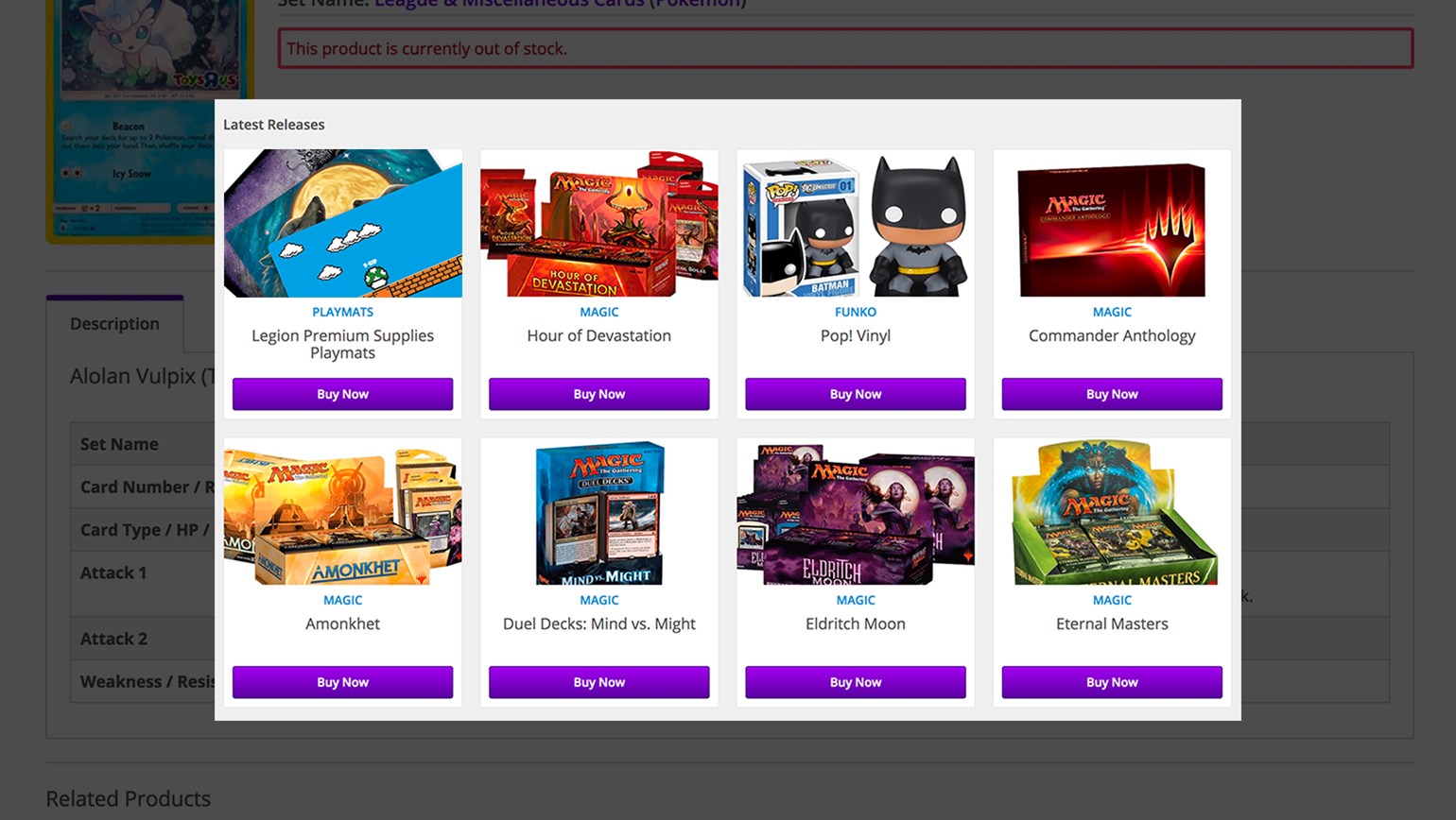Correction: Out-of-Stock Sets Only Hidden from Homepage
