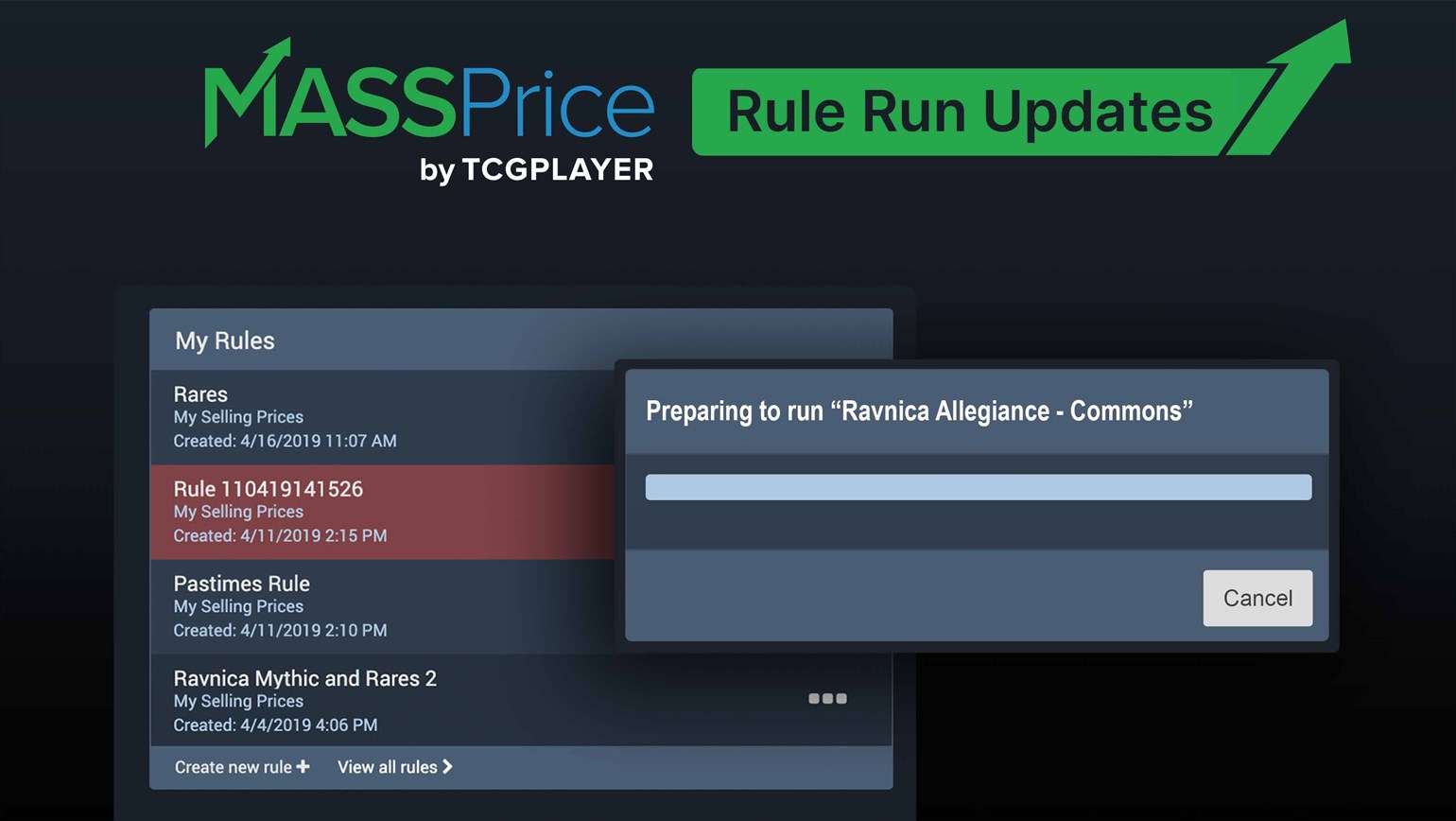 New MassPrice Updates Offer Greater Control While Running Rules