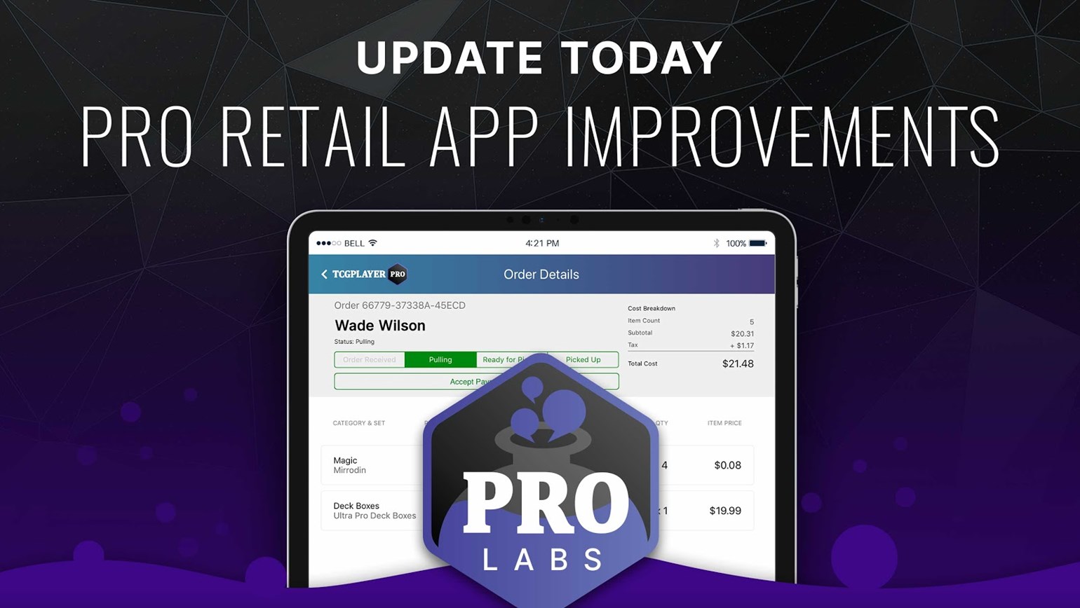 TCGplayer Pro Retail App Updates + Pro Labs Feedback