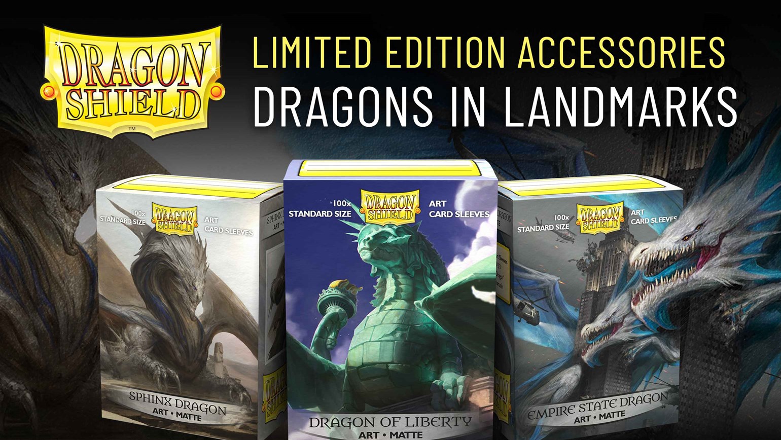 Dragons in Landmarks Card Sleeves by Dragon Shield Coming March 27th
