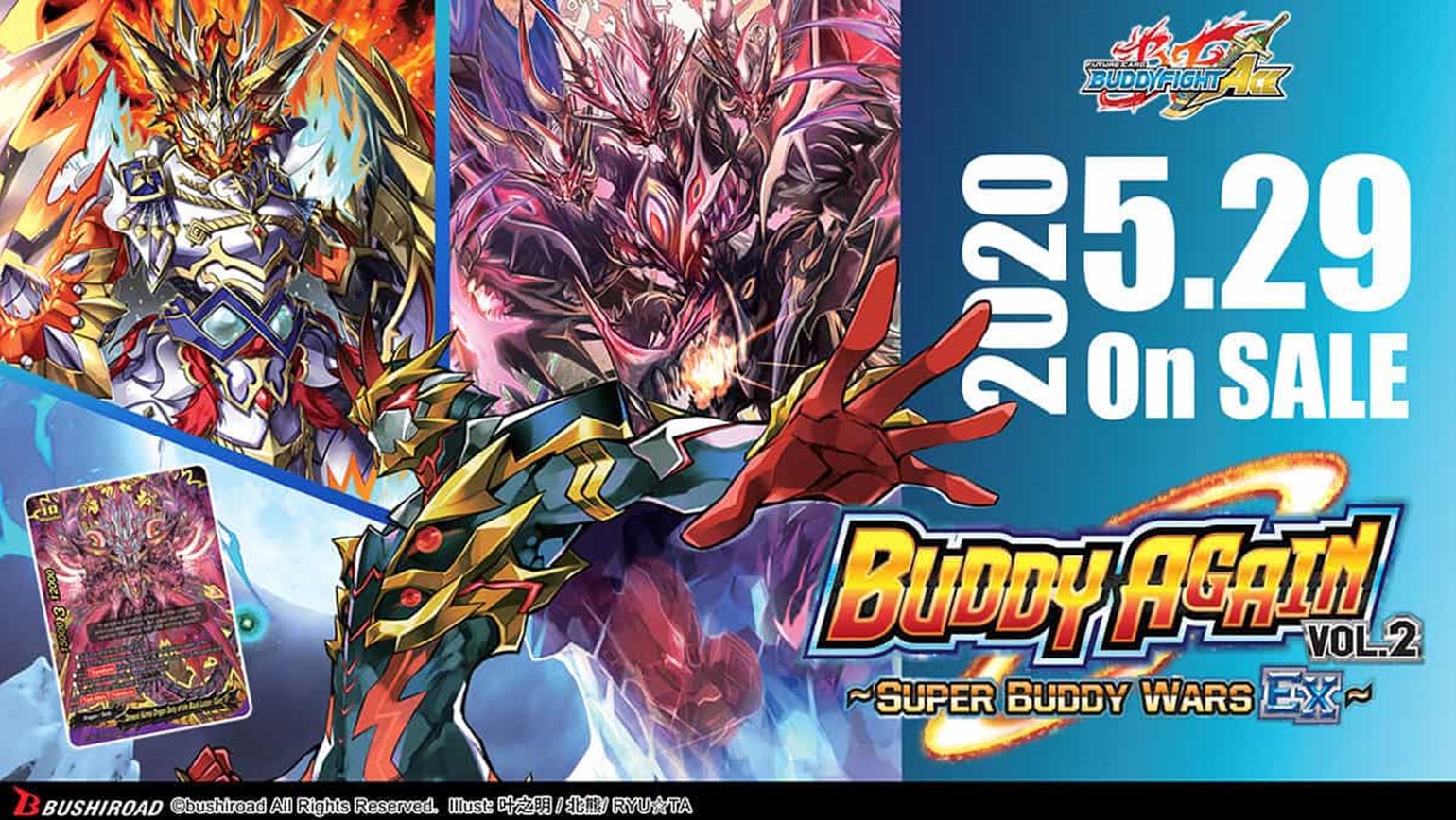 Future Card Buddyfight Ace Ultimate Booster Vol. 5 Buddy Again Vol. 2 ~Super Buddy Wars EX~ Coming May 29th