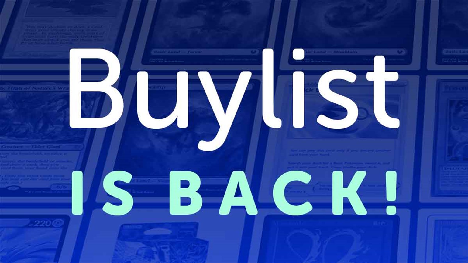 Buylist is Back!