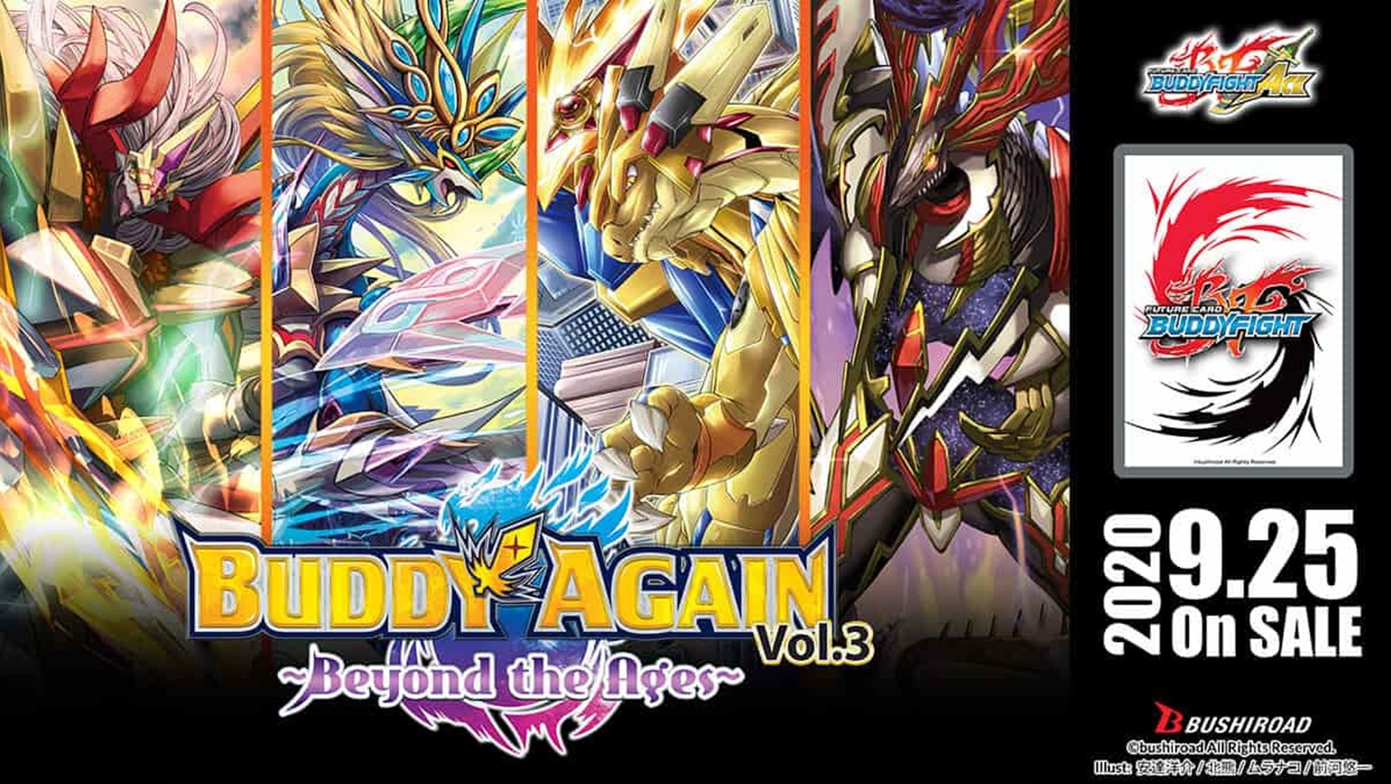 Future Card Buddyfight Ace Ultimate Booster Vol. 6 Buddy Again Vol. 3 Beyond the Ages Coming Sep 25th!