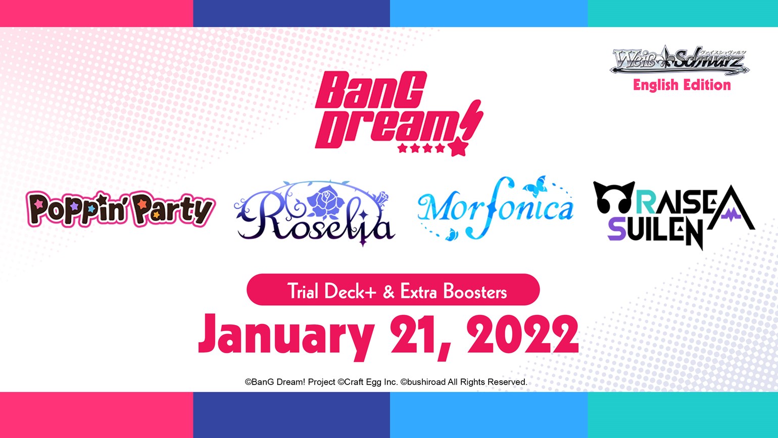 Weiss Schwarz: It’s a girls band party this January!